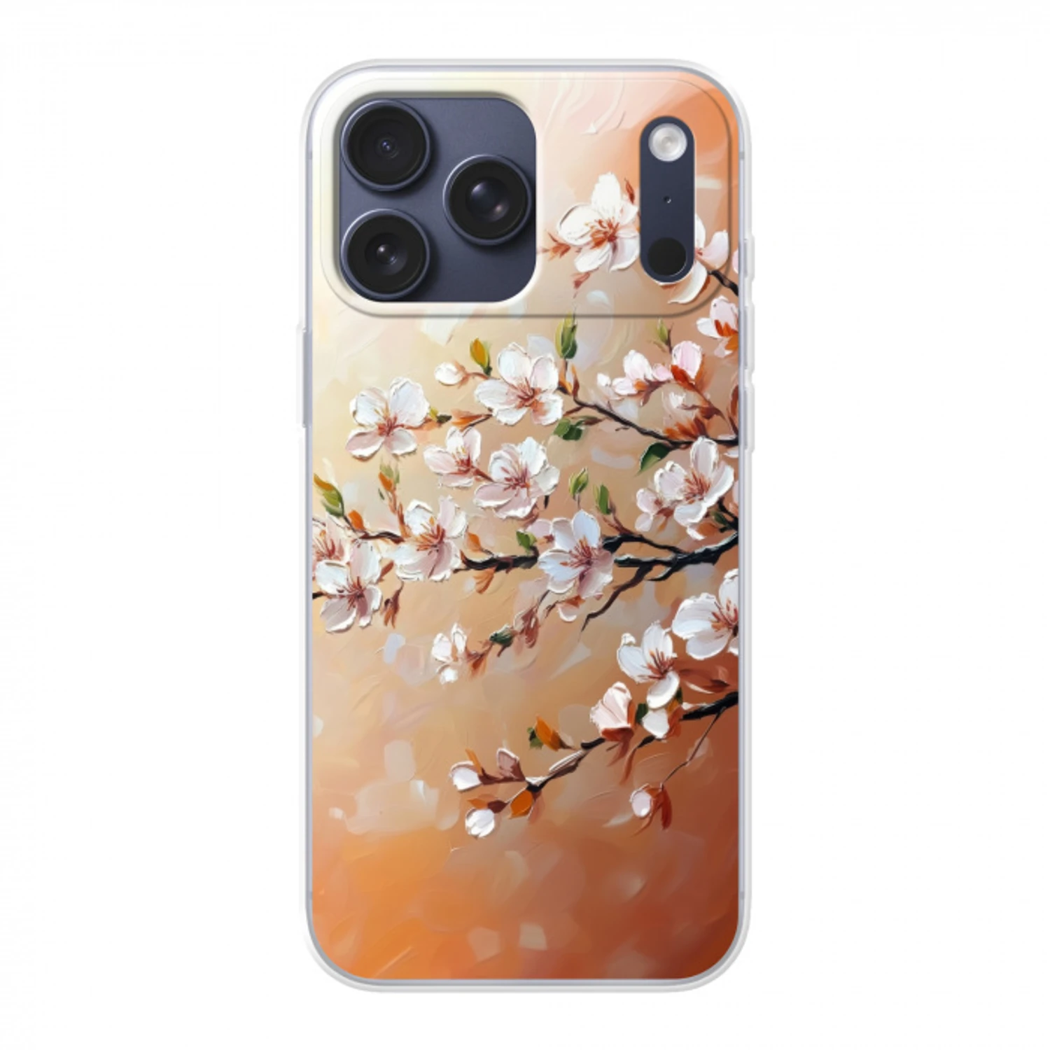 Bloesemtakken - Schilderachtig - Roze Telefoonhoesje iPhone 17 Pro Max klein -3d