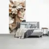 Bloesem - Portret - Gezicht fotobehang vinyl groot -slaapkamer