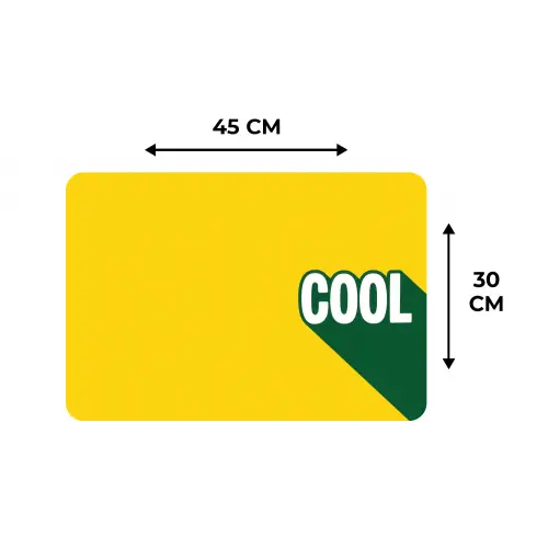 Cool - Geel - Groen Placemat vinyl groot -specs