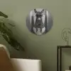 Ezel - Telefoon - Toilet - Zwart - Wit Akoestische PET Vilt - Rond klein -sfeer2