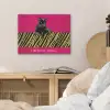 Kat - Baas - Roze - Tijgerprint PET vilt klein -sfeer3