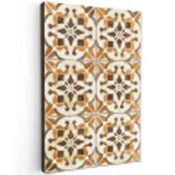 Vintage - Spaans - Decoratie - Keramiek Tuinposter op houten frame 2 cm dik middel -3d