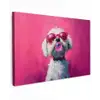Pink - Hond - Bubbel canvas 2cm klein -z3d