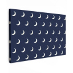 Patroon - Manen - Blauw Tuinposter op houten frame 2 cm dik klein 845 -3d