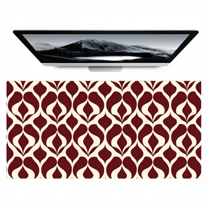 Rood - Druppelpatroon - Grafisch Muismat XXL klein 681 -zzz3d