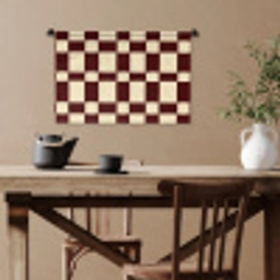 Retro - Patroon - Bruin Wandkleed katoen klein 269 -sfeer6