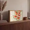 Mozaïek - Watermeloen - Rood - Pitten Light Box met batterij (Wandlamp) middel -sfeer2