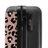 Panterprint op roze achtergrond NBS - Handbagage koffer - Volwassenen Unisex middel -slot