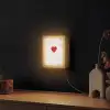 Ballon - Rood - Hart Light Box met kabel (Wandlamp) klein -sfeer1