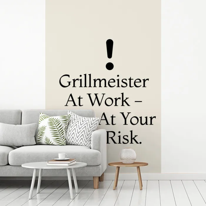 Grill - Uitroepteken - Zwart - Tekst fotobehang vinyl groot -woonkamer