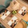 Zon - Heuvels - Boom - Abstract Placemat vinyl groot -zzsfeer5_Kitchenyeah-website