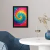 Regenboogkleuren - Tie dye - fotolijst zwart zonder passe partout klein -sfeer4