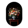 Boeket - Roze - Bloemen - Vaas Wandcirkel Ovaal Glas middel -3d