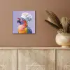 Papegaai - Koksmuts - Paars - Cute aluminium wit klein -sfeer4