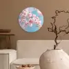 Takken - Bloesems - Roze Wandcirkel plexiglas klein -sfeer1