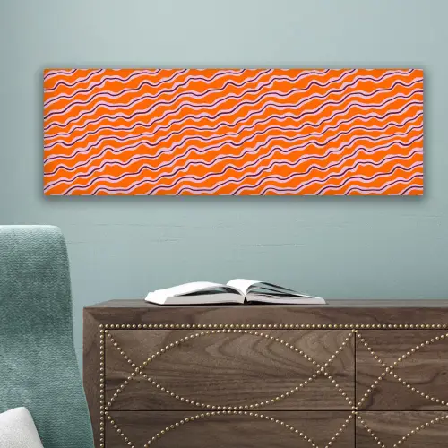 Retro - Golvend - Oranje canvas 2cm klein 828 -sfeer4