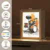 Drumstel - Oranje - Zwart - Aquarelverf Light Box met kabel (Tafellamp) klein -USP_NL