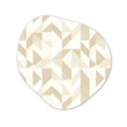 Modern - Abstract - Beige Wandcirkel Organisch Aluminium middel 851 -3d