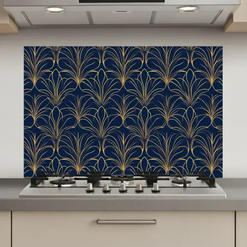 Deco - Waaier - Blauw keuken achterwand spatscherm klein 900 -3d_website