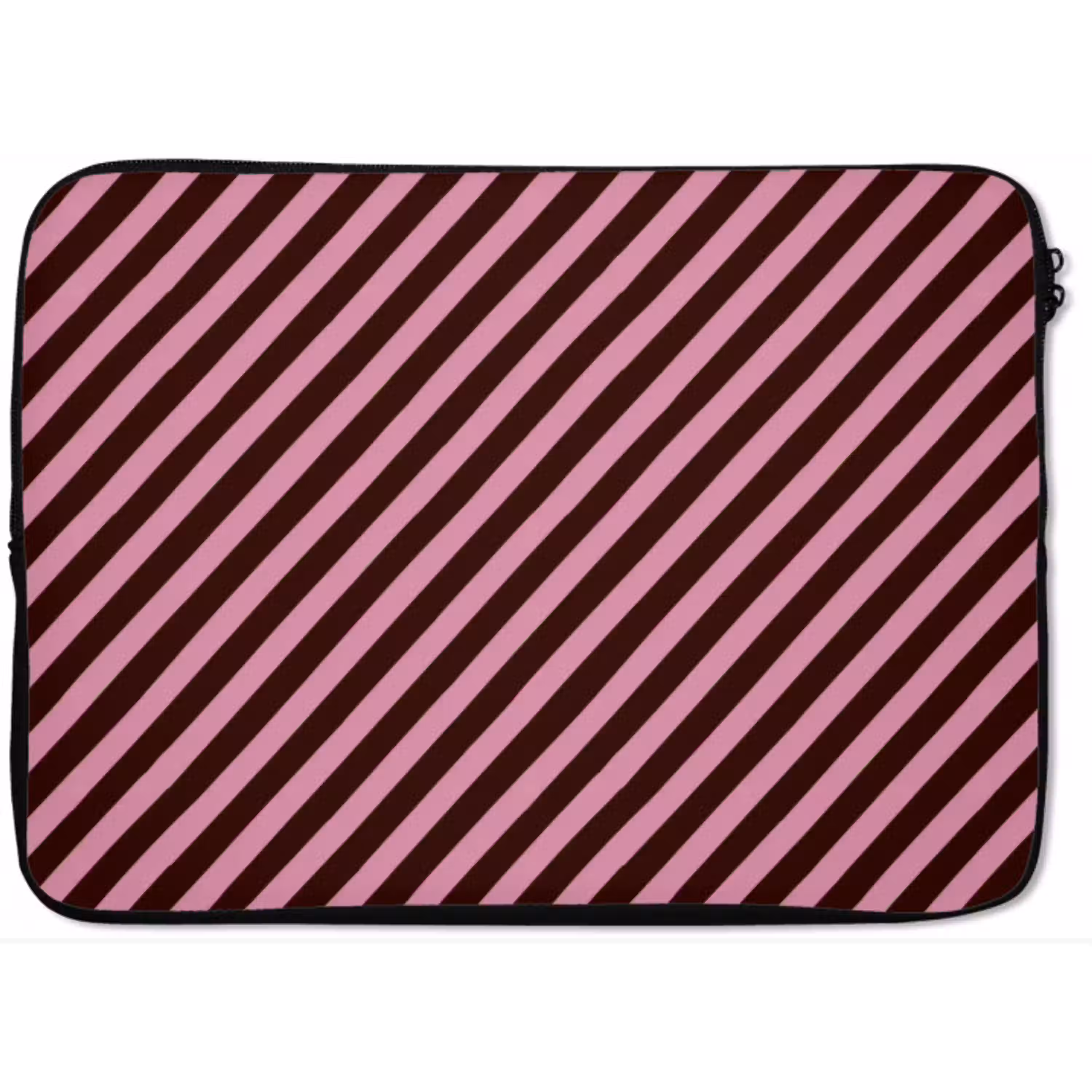 Strepen - Roze - Bruin laptophoes neopreen klein 279 -zkaufland3dotto