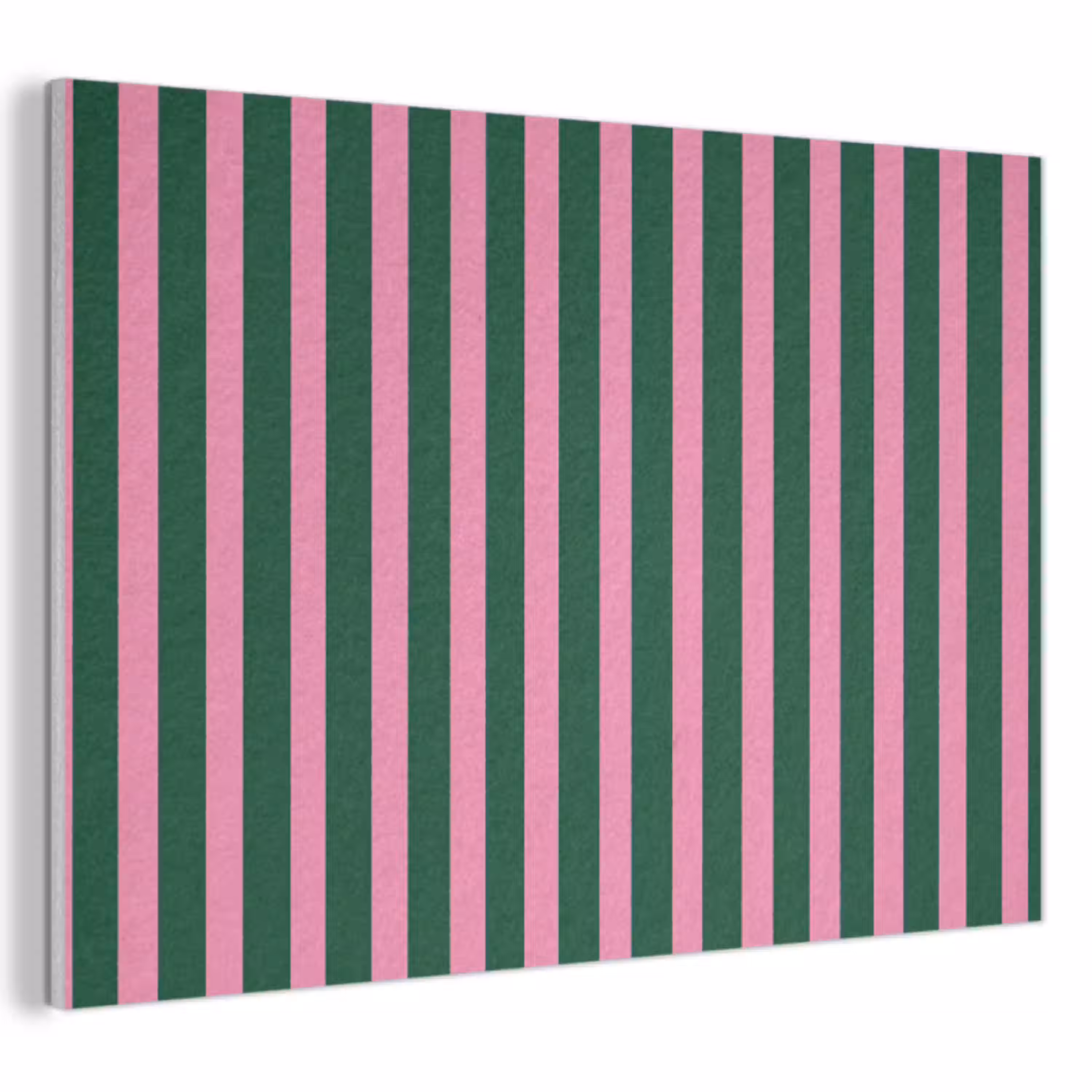 Verticale strepen - Groen - Roze PET vilt klein 837 -3d