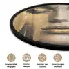 Abstract - Goud - Gezicht - Lippen Fotolijst rond zonder passe partout klein -closeup_NL