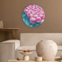 Strandballen - Roze - Water Akoestische PET Vilt - Rond klein -sfeer1
