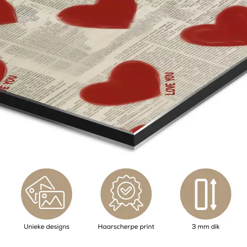 Hartjes - Krant - Loveyou aluminium wit klein -closeup_NL