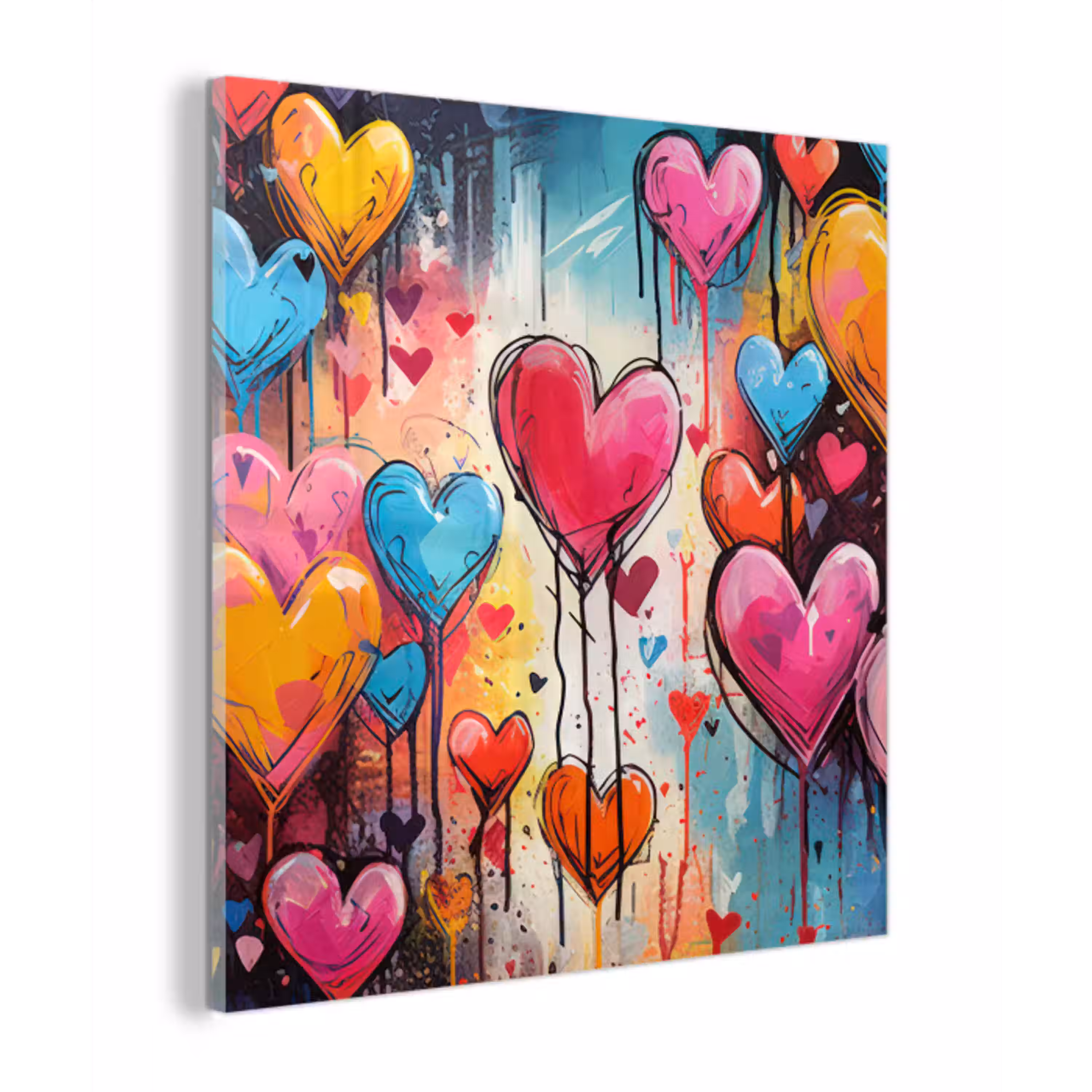 Hartjes - Kleuren - Kunst - Liefde plexiglas 5mm klein -z3d