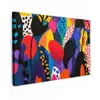 Bloemen - Bladeren - Abstract - Rood Tuinposter op houten frame 2 cm dik klein -3d