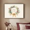 Kerstkrans - Kerst - Goud - Beige Textielframe zwart klein -sfeer1