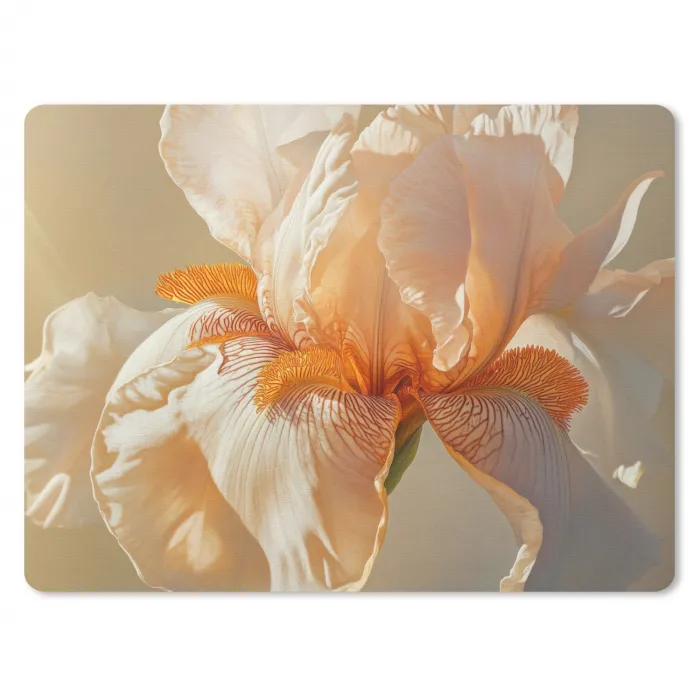 Close up - Oranje - Iris muismat rubber klein -3d