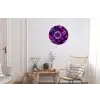 Paars - Bubbels - Schuim Wandcirkel aluminium klein -woonkamer