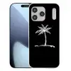 Palmboom - Wit - Zwart - Tropisch Telefoonhoesje iPhone 17 Pro Max klein -3d