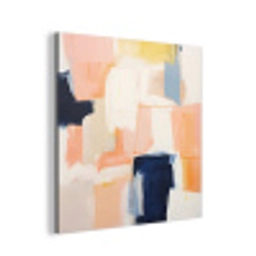 Kunst - Abstract - Roze - Pastel aluminium wit klein -3d