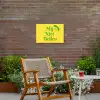 Mij niet bellen - Telefoon - Geel Tuinposter op houten frame 2 cm dik klein -sfeer3