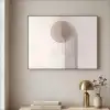 Minimalistisch - Cirkel - Lichtgrijs Textielframe zwart klein -sfeer2