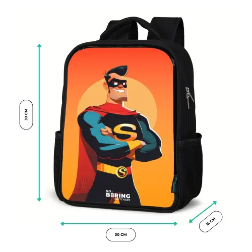 Sunny superhero Rugzak - Zwart middel -productfoto_formaten