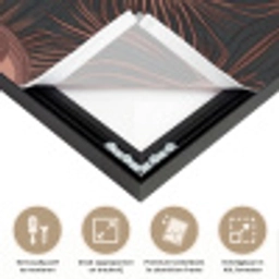 Boheems - Oog - Bruin Textielframe zwart klein 947 -USP_feed_closeupNL