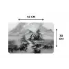 Hut - Grijs - Bergen - Mistig Placemat vinyl groot -specs