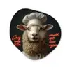 Schaap - Kokskleding - Neon - Quote Wandcirkel Organisch Plexiglas middel -3d