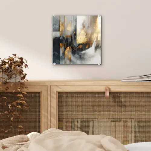 Kunst - Goud - Zilver - Abstract plexiglas 5mm klein -sfeer4
