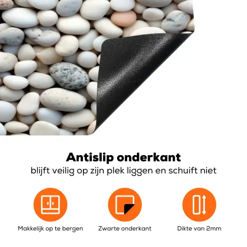 Zomer - Lichte - Kiezels Inductie beschermer vinyl 3mm klein 276 -zzzzzzz-td-onderkant