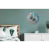 Zeesterren - Zand - Zee - Blauw Wandcirkel aluminium klein -slaapkamer