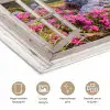 Bergen - Landschap - Doorkijk - Bloemen - Avond - Roze poster papier klein -closeup_NL