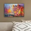 Grachtenpanden - Kunst - Schilderij - Amsterdam canvas 2cm klein -sfeer3