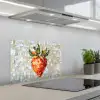 Aardbei - Rood - Mozaïek - Fruit keuken achterwand spatscherm klein -3d_schuin
