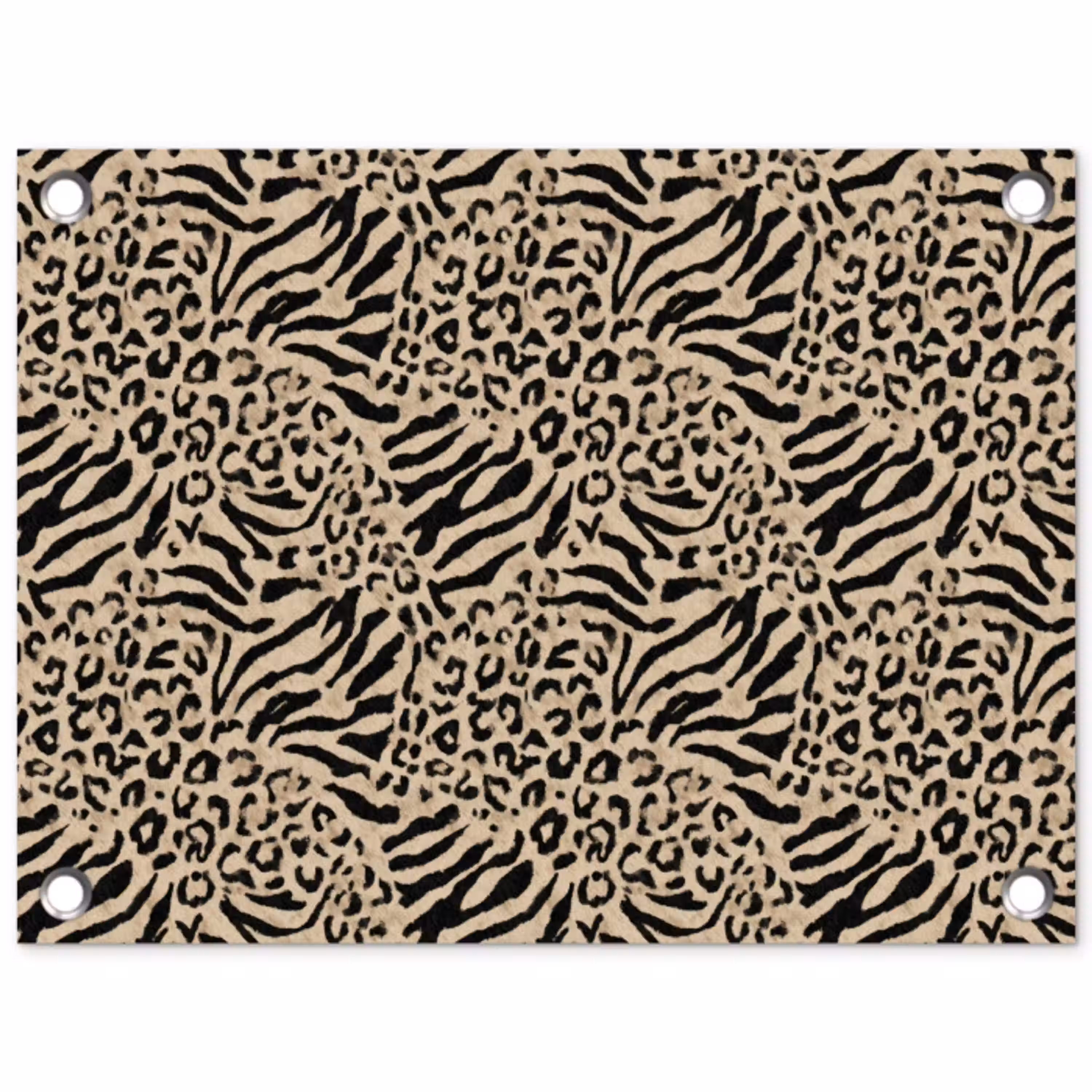 Giraf - Zebra - Motief - Bruin tuinposter los doek klein 239 -3d