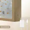 Boeddha - Bloemen - Boom - Goud - Modern Light Box met batterij (Wandlamp) middel -USP_websiteoplaadbaarNL
