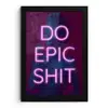 Buste - Neon - LED - Letters fotolijst zwart zonder passe partout klein -3d